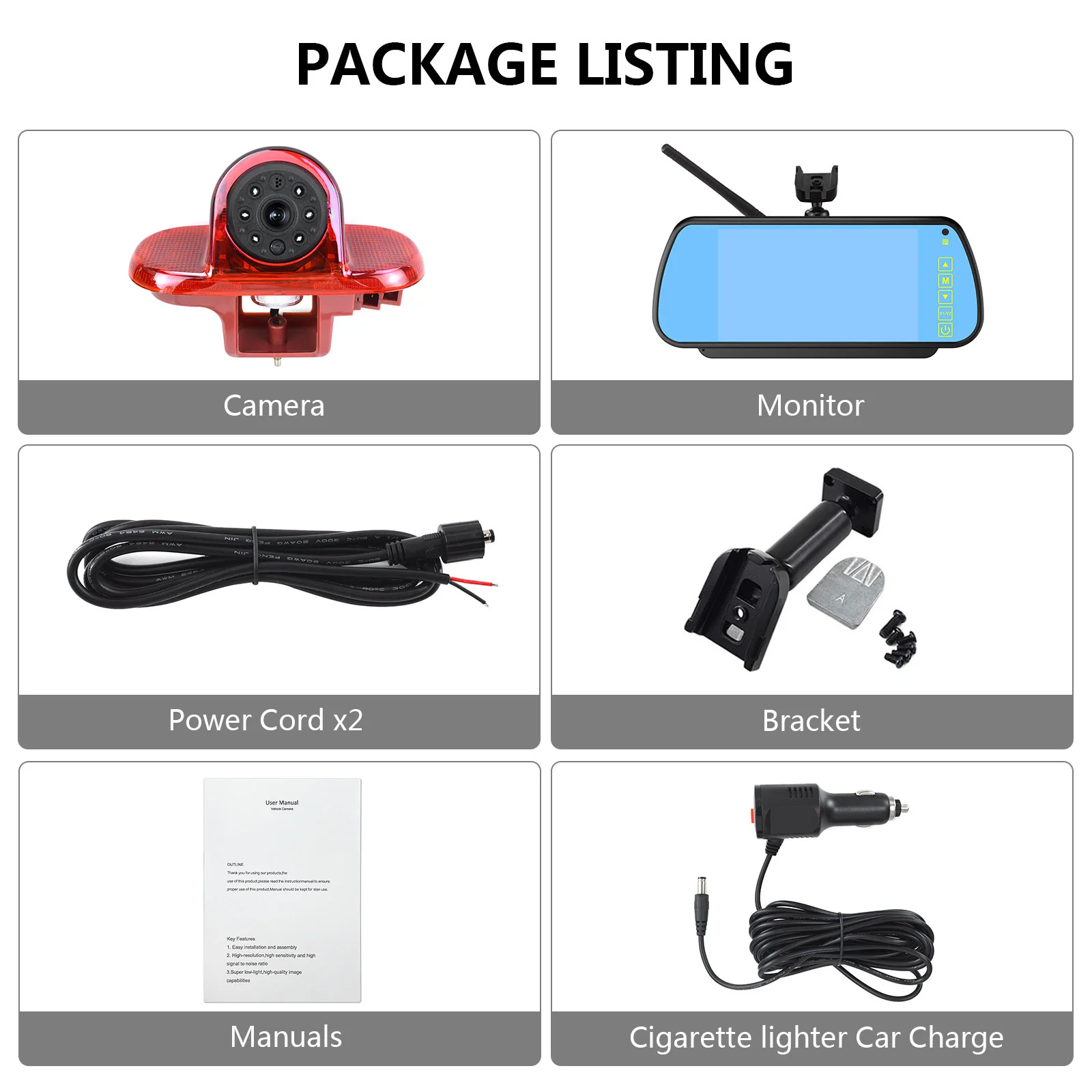 The new wireless camera + 7-inch mirror kit is suitable for Renault Triflex, Opel/Vauxhall Vivaro (2001 - 2014 model) vehicles. - Image 4