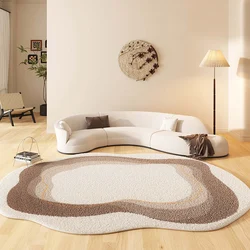 Japanese Style Living Room Decoration Carpet Irregular Shapes Rugs for Bedroom Thick Plush Lounge Floor Mat Home Fluffy Soft Rug