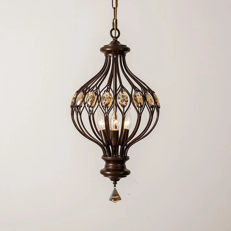 2025 خمر كريستال الثريا غرفة المعيشة ضوء العتيقة إضاءة غرفة النوم كريستال الثريا المعلقات كريستال الديكور Led Li