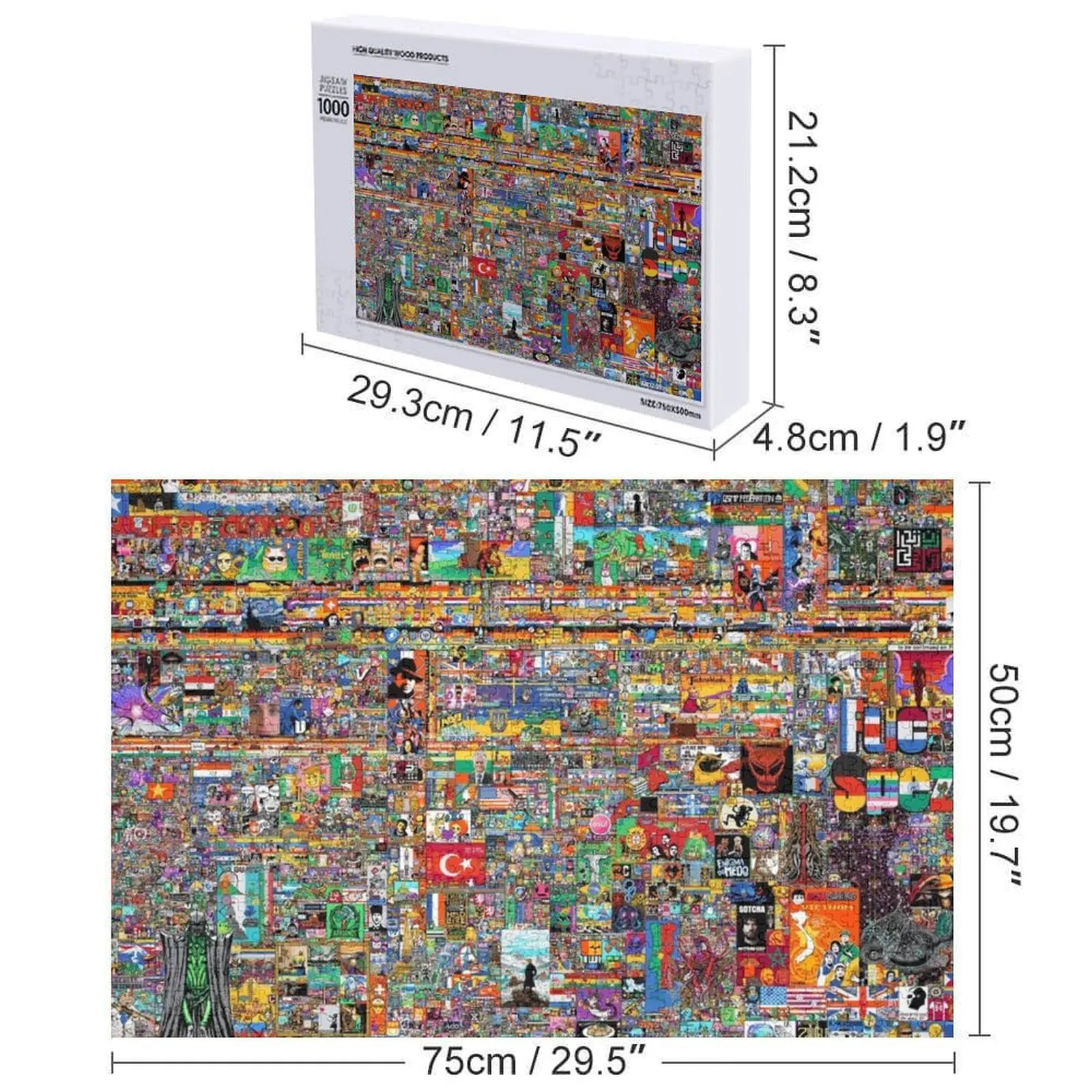 Reddit Place 2023 Merch، Reddit r/place 2023، r/place 20223، Merch، ملصق أحجية الصور المقطوعة ألعاب شخصية #6