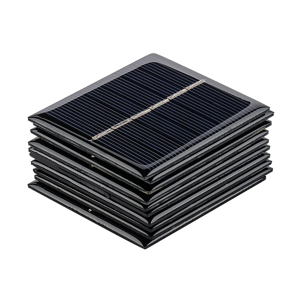 SUNYIMA 10Pcs 3V 120mA Micro Solar Panels Cells DIY Solar 60mmx55m Epoxy Plate Electric Toy Materials Photovoltaic Cells Charger