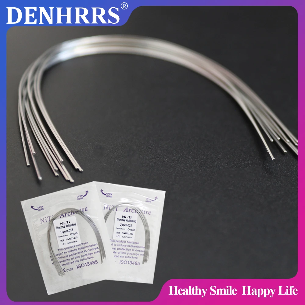 2Packs Orthodontic Dental Thermal Activated Niti Ovoid Arch Wire (1Upper+1Lower)