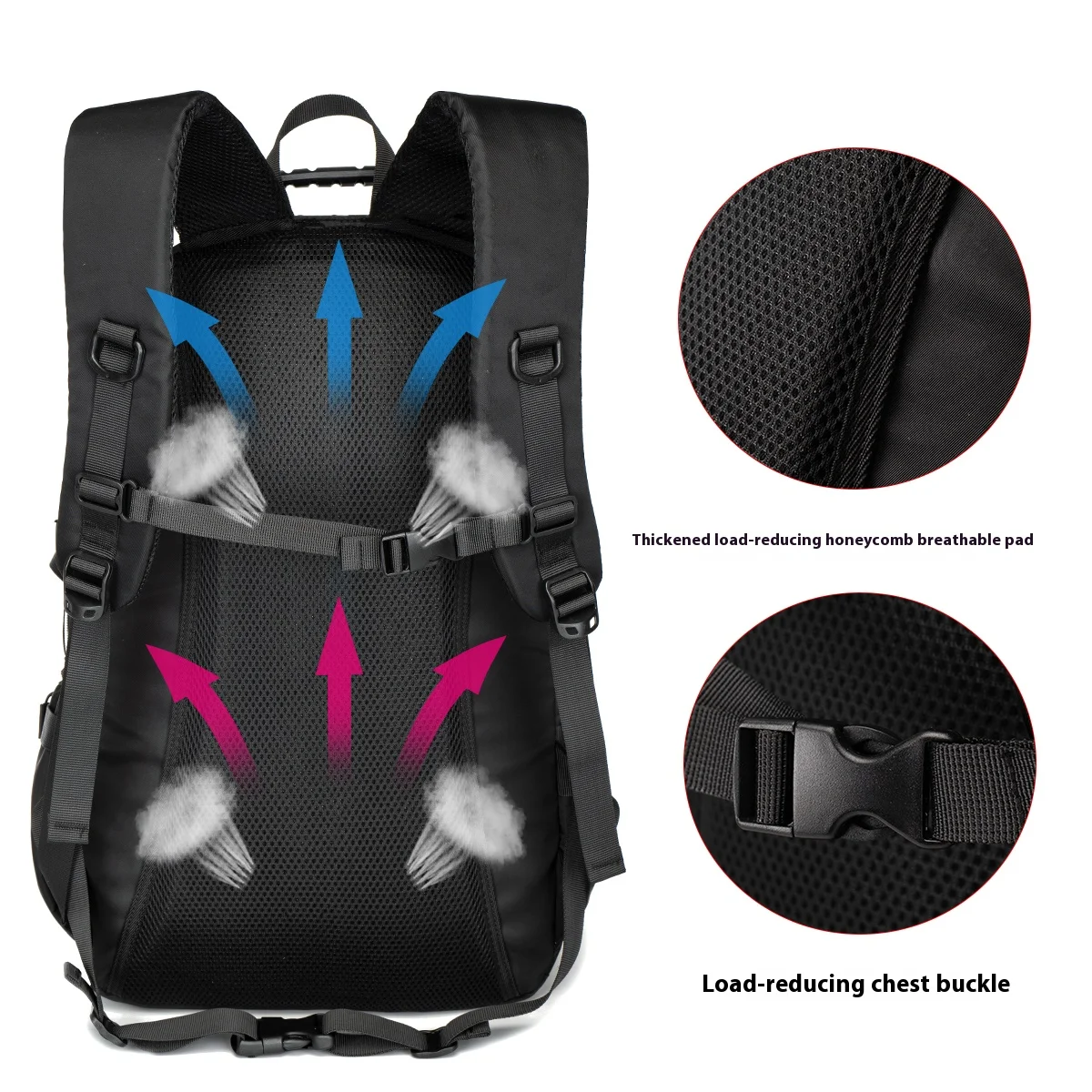 Hiking backpack, outdoor camping travel backpack, men's and women's 40L waterproof mountaineering bag, can hold a 17 inch laptop