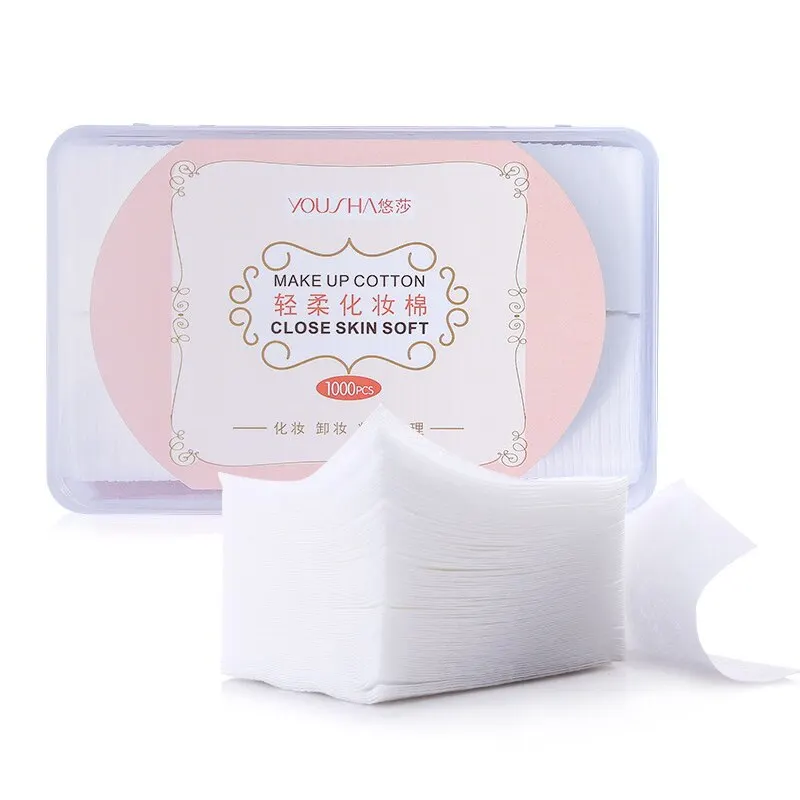 High Quality 1000PCS/Set Disposable Makeup Cotton Wipes Soft Remover Pads Facial Cleansing Paper Wipe Cosmetic Pad