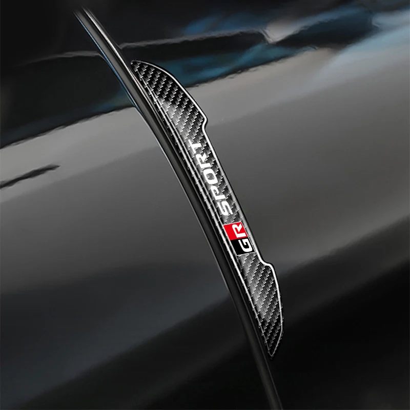 4Pcs Car Door Sticker Protector Strip Edge Guards for Toyota GR Sport Gazoo Racing Yaris 86 Corolla Hilux Supra C-HR Accessories