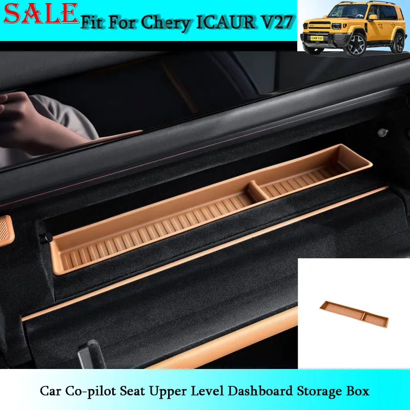 Fit for Chery ICAR V27 2026 Automobile Co-pilot Seat Upper Level Dashboard Storage Box Automobile Interior Accessories