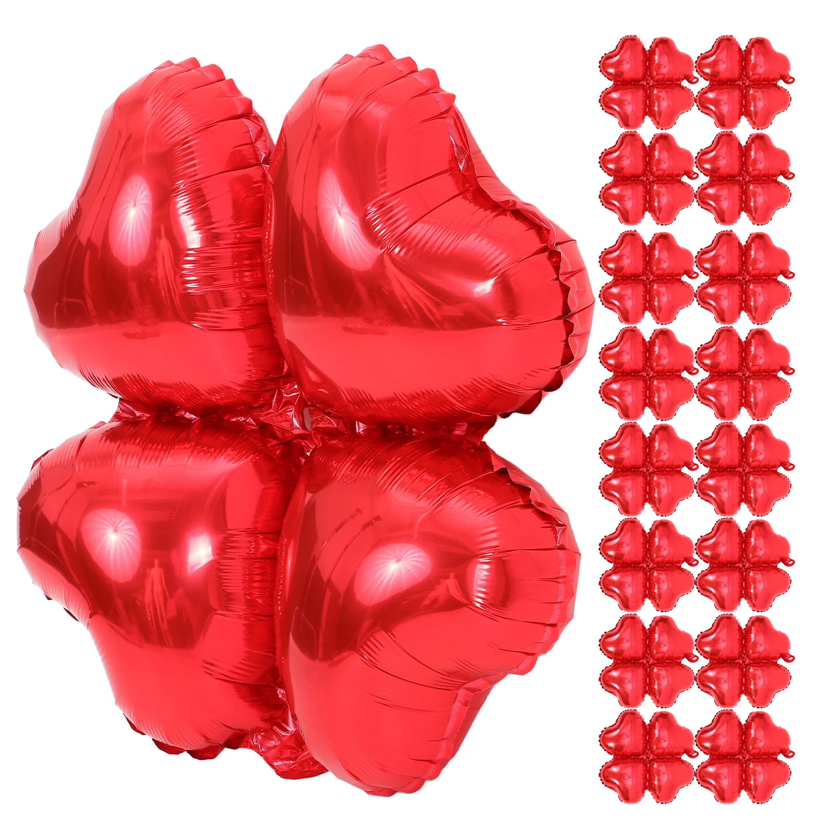 

50 Pcs Number Balloons Heart Shaped Party Supplies Shamrock Artificial Birthday