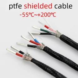 Ptfe Shielded High Temperature Tinned Cable Heating Cable 200℃ 2/3/4 Cores AFPF Fluorine Plastic Shielding Wire Oil Resistance