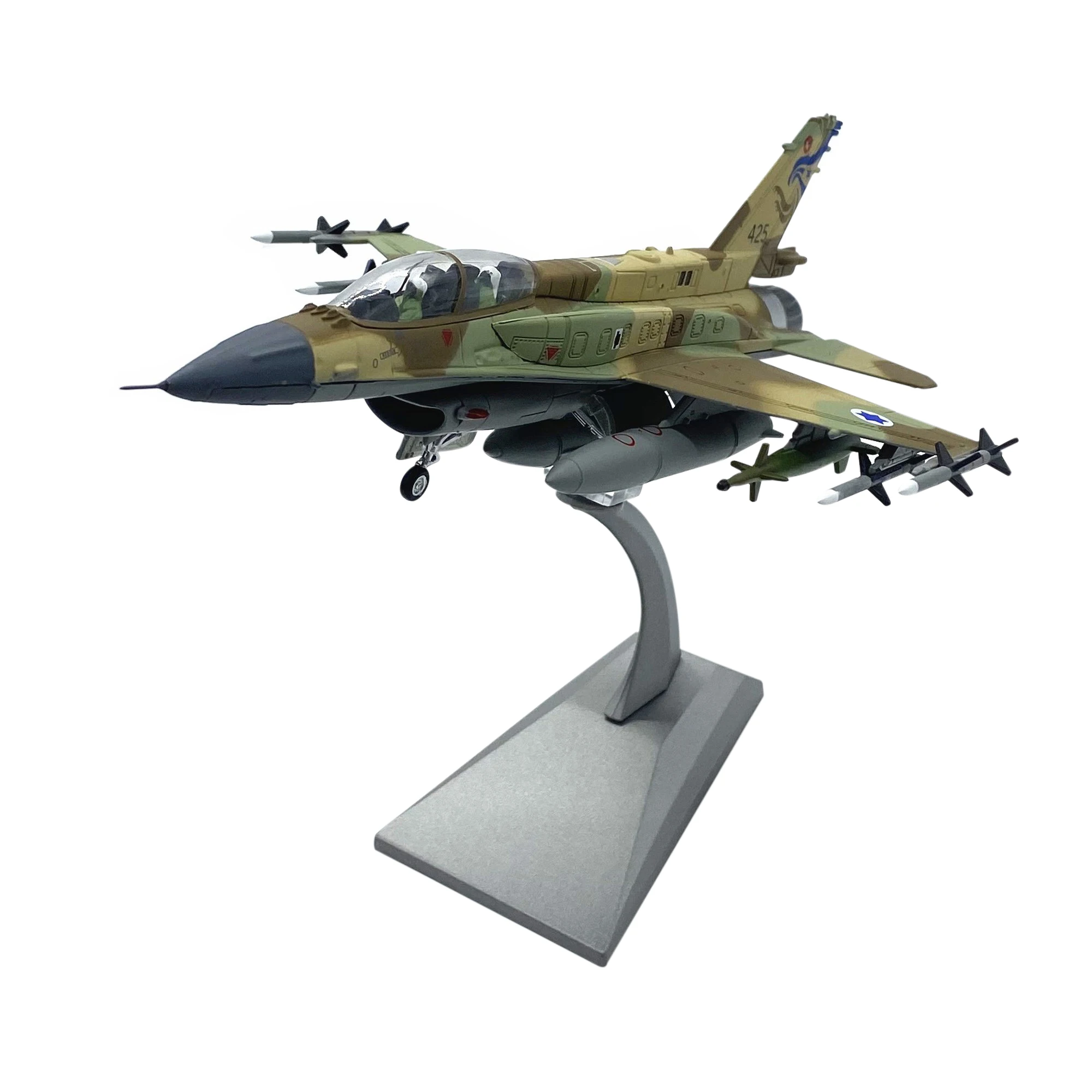 

Diecast Israeli F-16I Militarized Combat Fighter Aircraft Alloy Model 1:72 Scale Toy Gift Collection Simulation Display