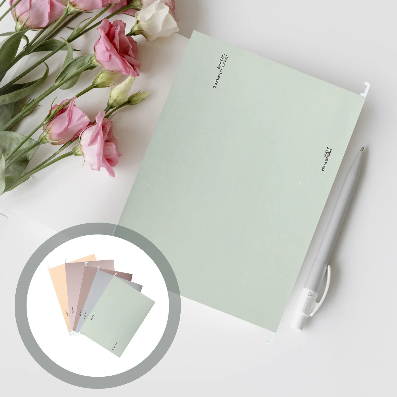 

5Pcs Portable File Folders Hanging Design Colorful Bills Organizer for Office Supplies Multi Pocket Document Holder Travel