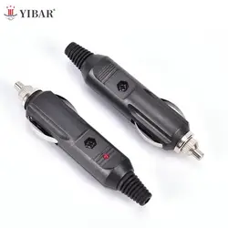 Convenient 2PCS 12V Universal Male Car Cigarette Lighter Socket Plug Connector 15A Fused