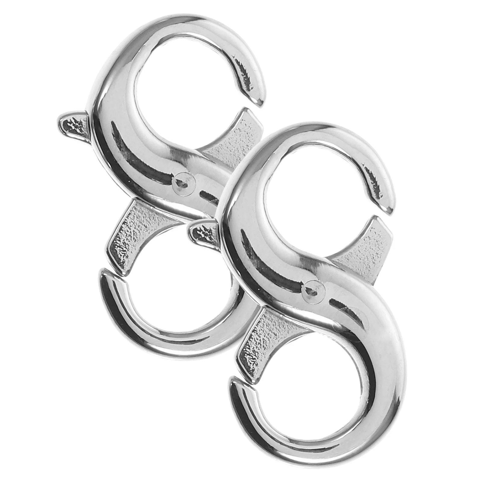 2Pcs Double Head Lobster Clasps Durable Titanium Steel Jewelry Making Connector Buckle DIY Necklace Bracelet Craft