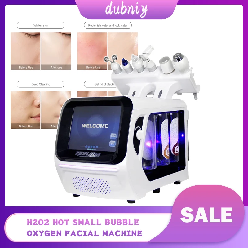 

2023 Jet Peel Facial Machine Super Micro Bubble Beauty Instrument H2 O2 Warm Water Bubble Oxygen Facial Machine