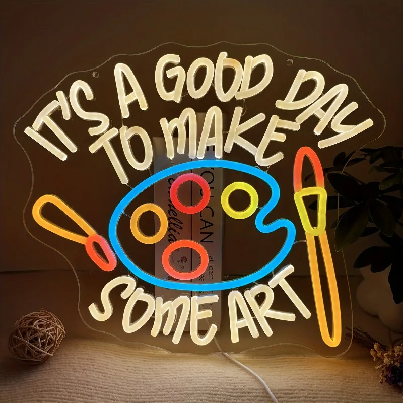 

Отличный день для творчества: неоновые вывески, световые вывески с цветовой палитрой, работающие от USB, светодиодные светильники с регулировкой яркости для художественных студий.