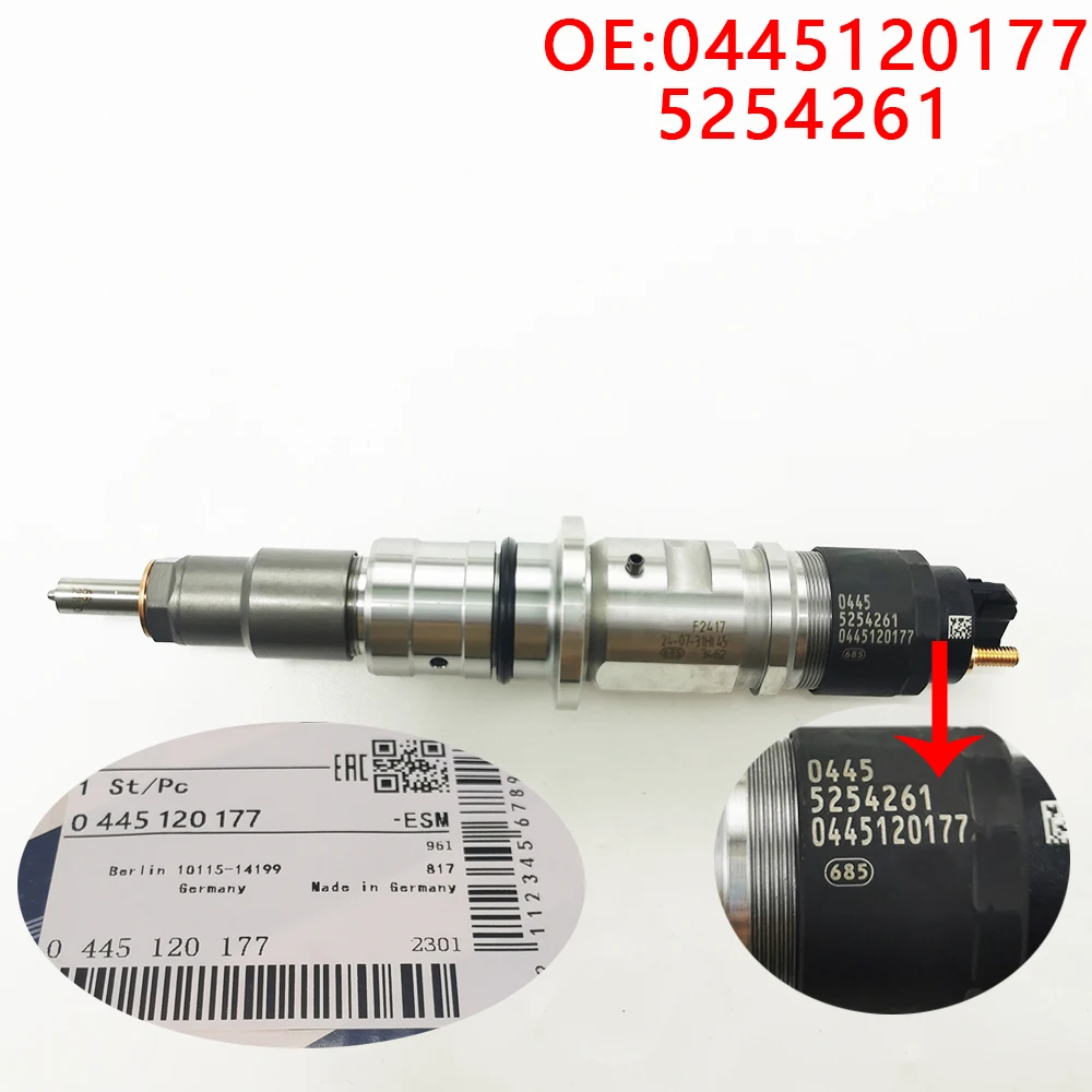 

For 0445120177 5254261 is suitable for Cummins QS4.5 QSB6.7 electronic injection common rail injector assembly 0 445 120 177