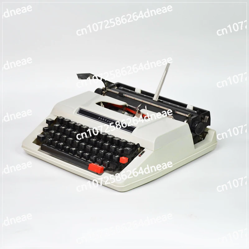 Typewriter Beige English Mechanical 1980S Normal use Retro literary gifts Medieval old things