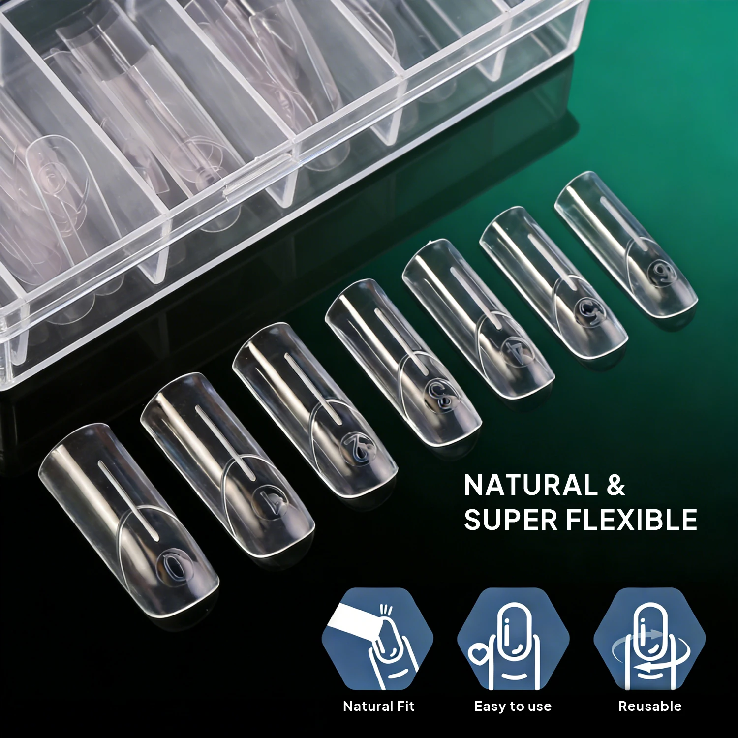 French Tip Nail Forms For Acrylic Extensions Square Ballet Shape_voghion.com