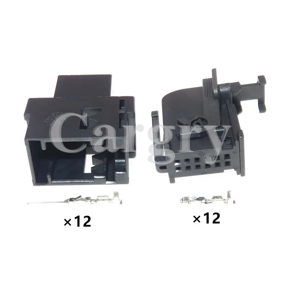1 Set 12P Male Female Unsealed Socket 0.6 Series Car Power Amplifier Electric Cable Plug 1379096-3 AC Assembly For VW Porsche