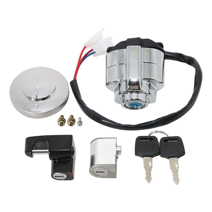 Ignition Switch Full Lock Set For Honda VT750C Shadow Aero VT750C2F Shadow Spirit 2007-2009 OEM 35010-MFE-670 / 35010-MFE-671