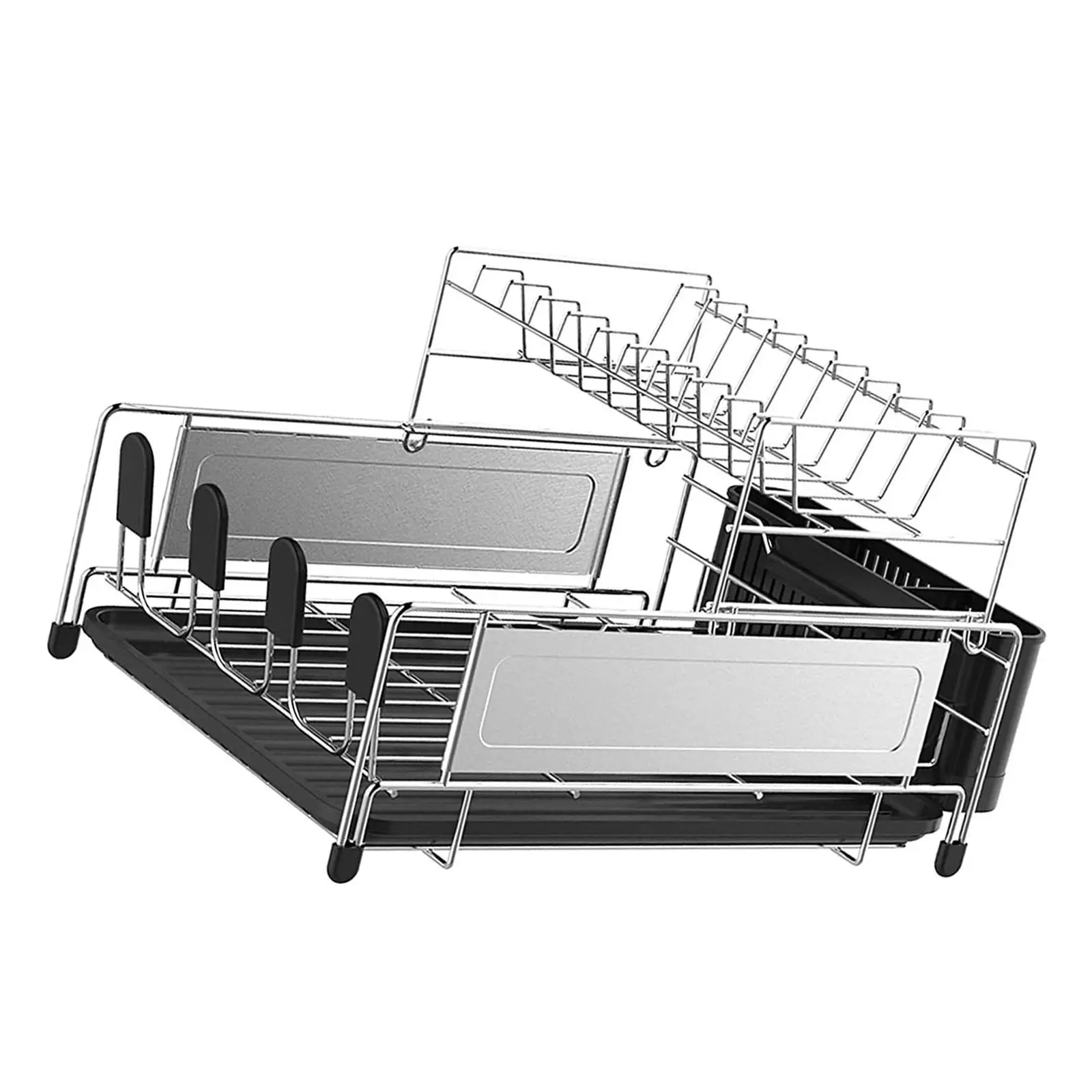 Dish Drying Rack Dish Rack Removable Stainless Steel Kitchen Drying Rack Cutlery Holder, for Bar Sink Restaurant Hotel Home