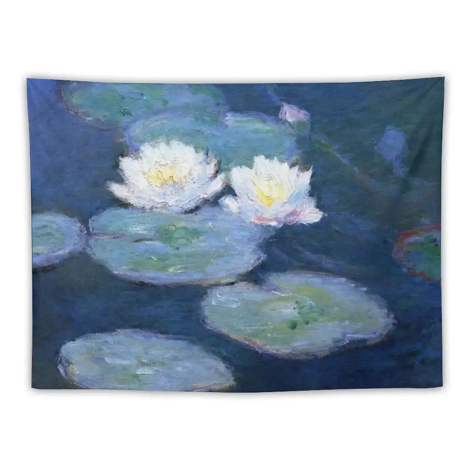

Two Water Lilies Monet Fine Art Tapestry Room Decorating Aesthetic Room Ornaments Wall Mural Tapestry