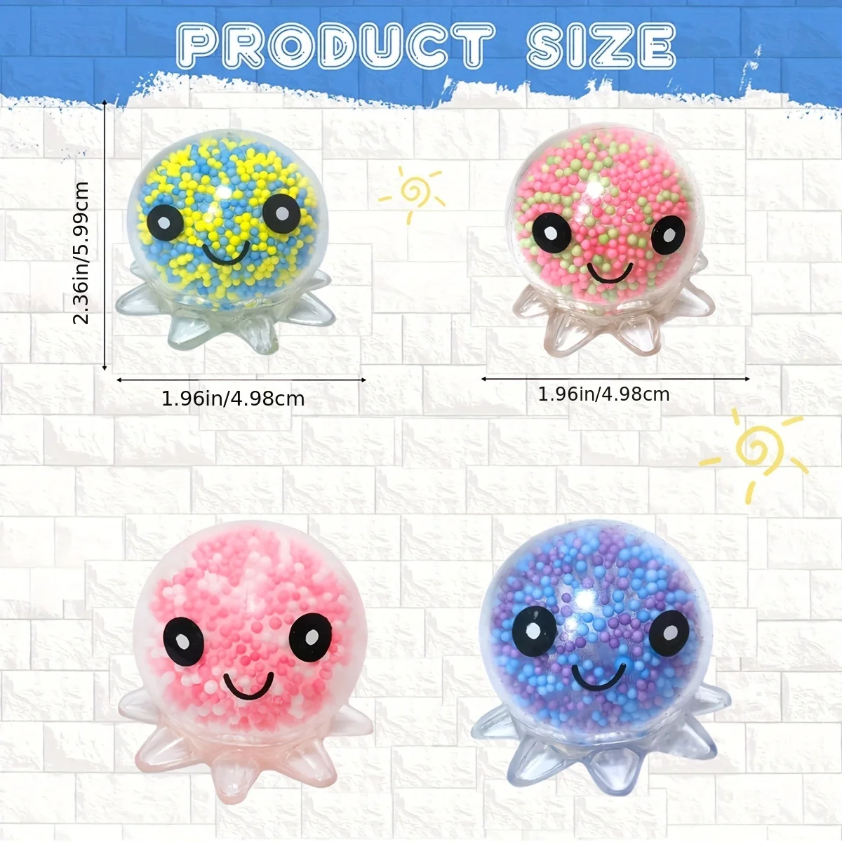 1-4Pcs New Octopus Squeezing Joy Release Novel Stress Relief Toy Creative Flour Ball Fun Trick Game Toy Children\'s Birthday Gift