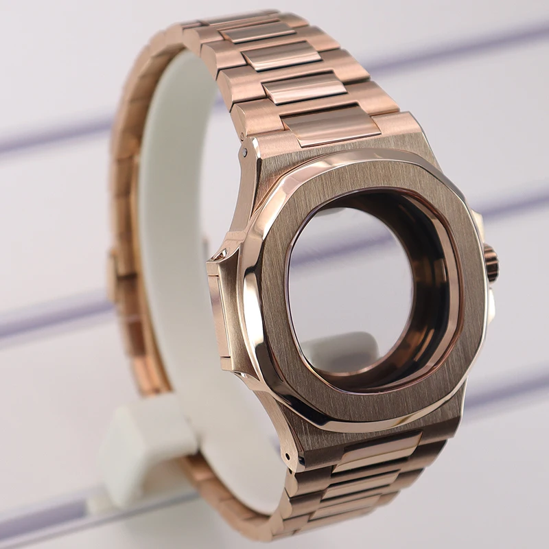 40mm Uhrengehäuse Armband Saphir Wasserdicht für Modifizierte Nautilus NH35 NH36 NH38 4R Uhrwerke 29,8mm Zifferblatt und Zeiger Teile Gehäuse-Set – Detail 13