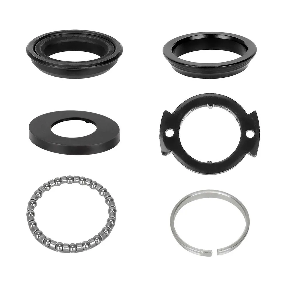 

For Xiaomi 4Pro Steering Bearing Set Steering Bearing Bowl Set Front Fork Bowl Set 100g/set Black+Silver Cycling Parts