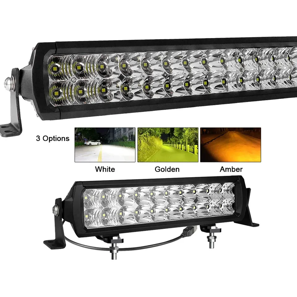 High bright straight high power 20 inch led driving spot lights double row screwless led light bar