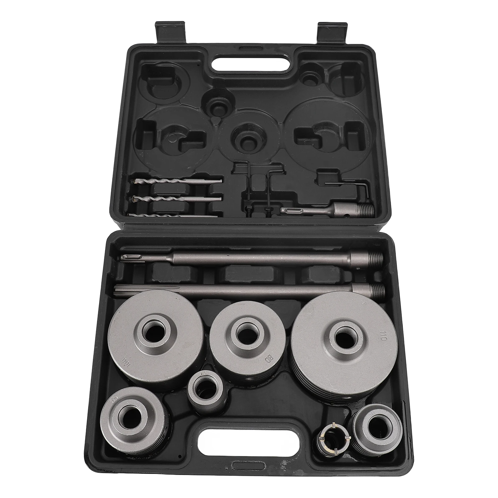 

Concrete Hole Saw Kit 30 40 50 65 80 100 110mm Drill Bit Set for Installing HVAC Systems and Plumbing Concrete Drill Bit Set