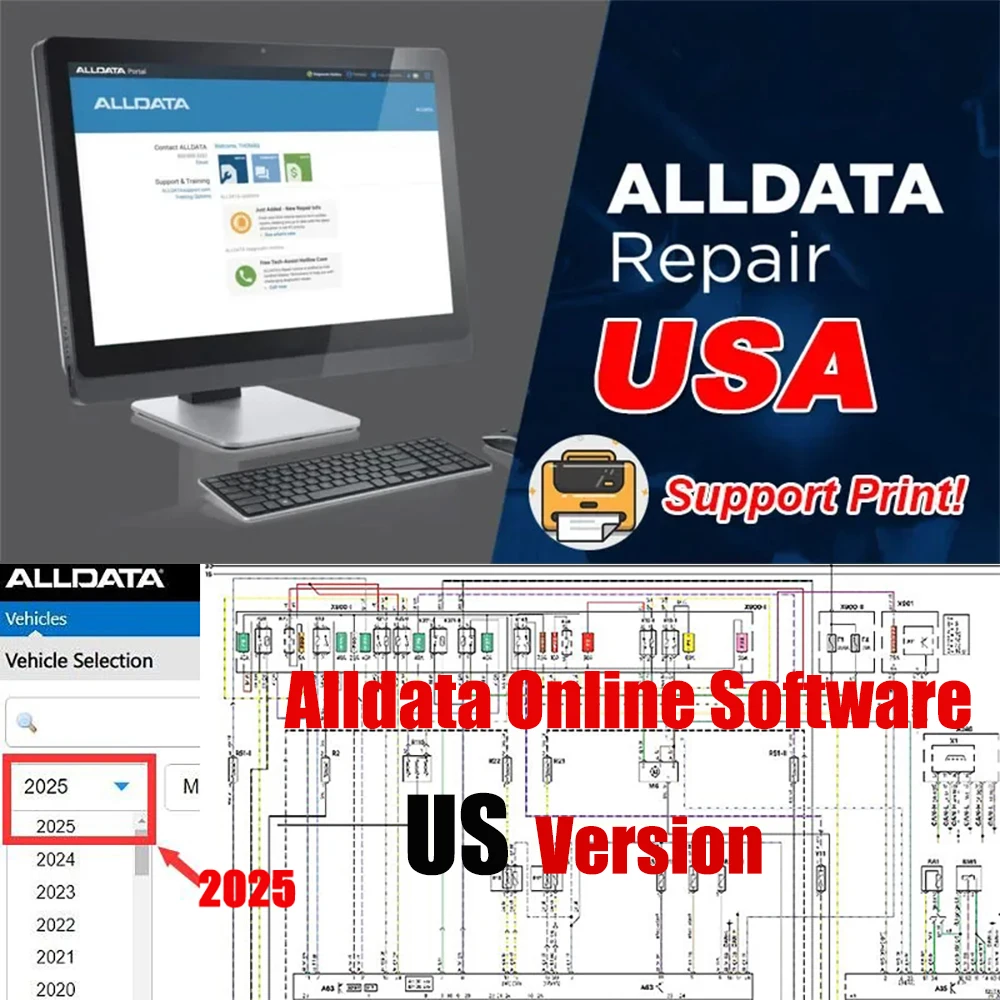 2025 Alldata Repair Software Workshop Repair Online Account for alldata US Car Software All Data PC /Mobile Login Work Stable