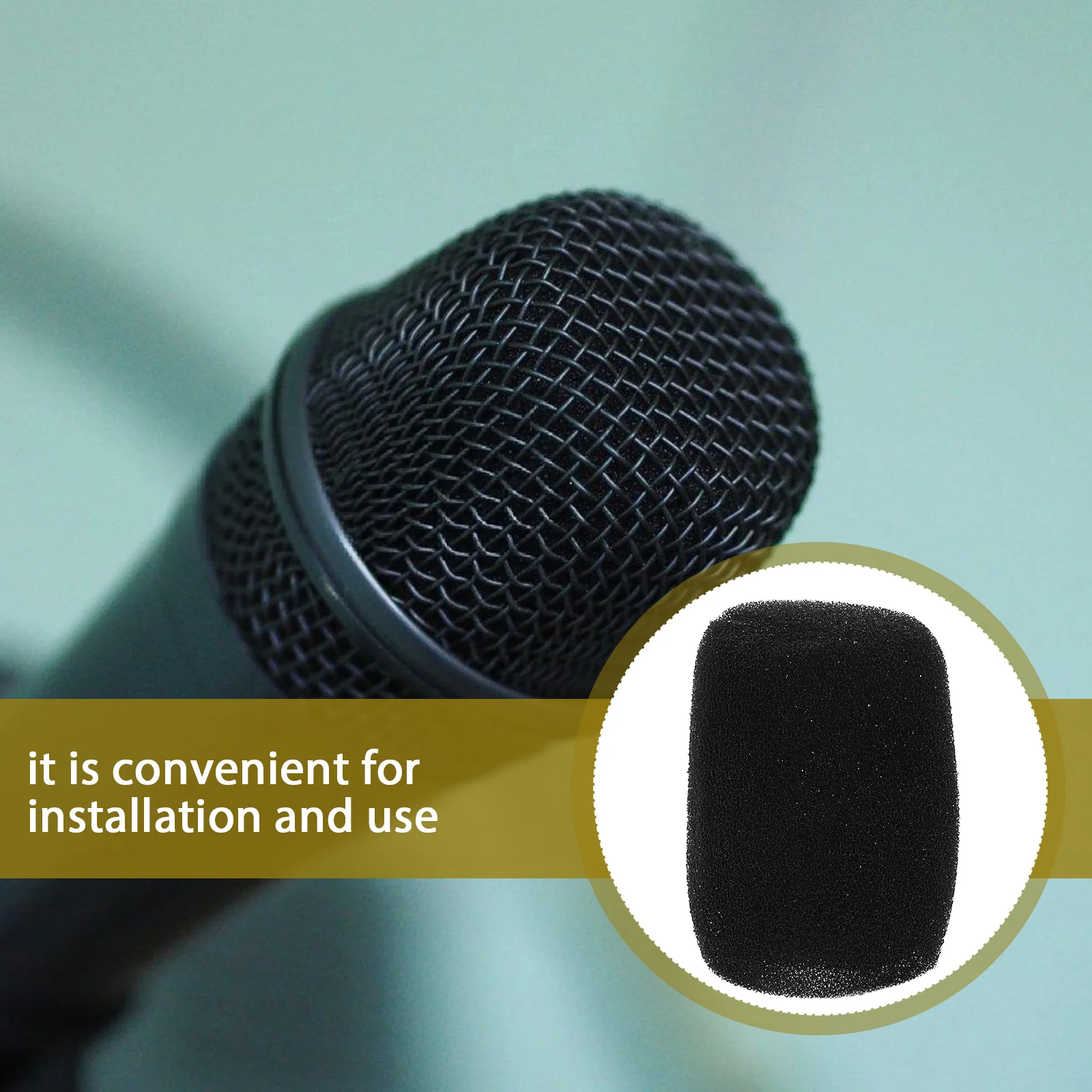 12 Pcs Microphone Inner Sponge Cover Handheld Shield Sm57 Pop Filter Foam Round Head Grill Metal Windscreen Heads