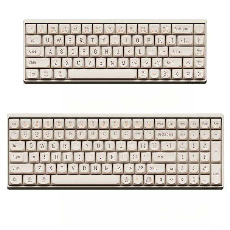 Wireless three-mode mechanical keyboard Bluetooth, cute keycaps for girls, laptop tablet