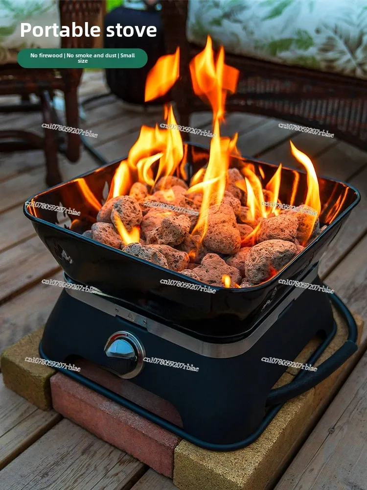 Outdoor Portable Stove Gas Gas Burning Fire Table Campfire Table Atmosphere Heating Camping Lighting Roasting Brazier