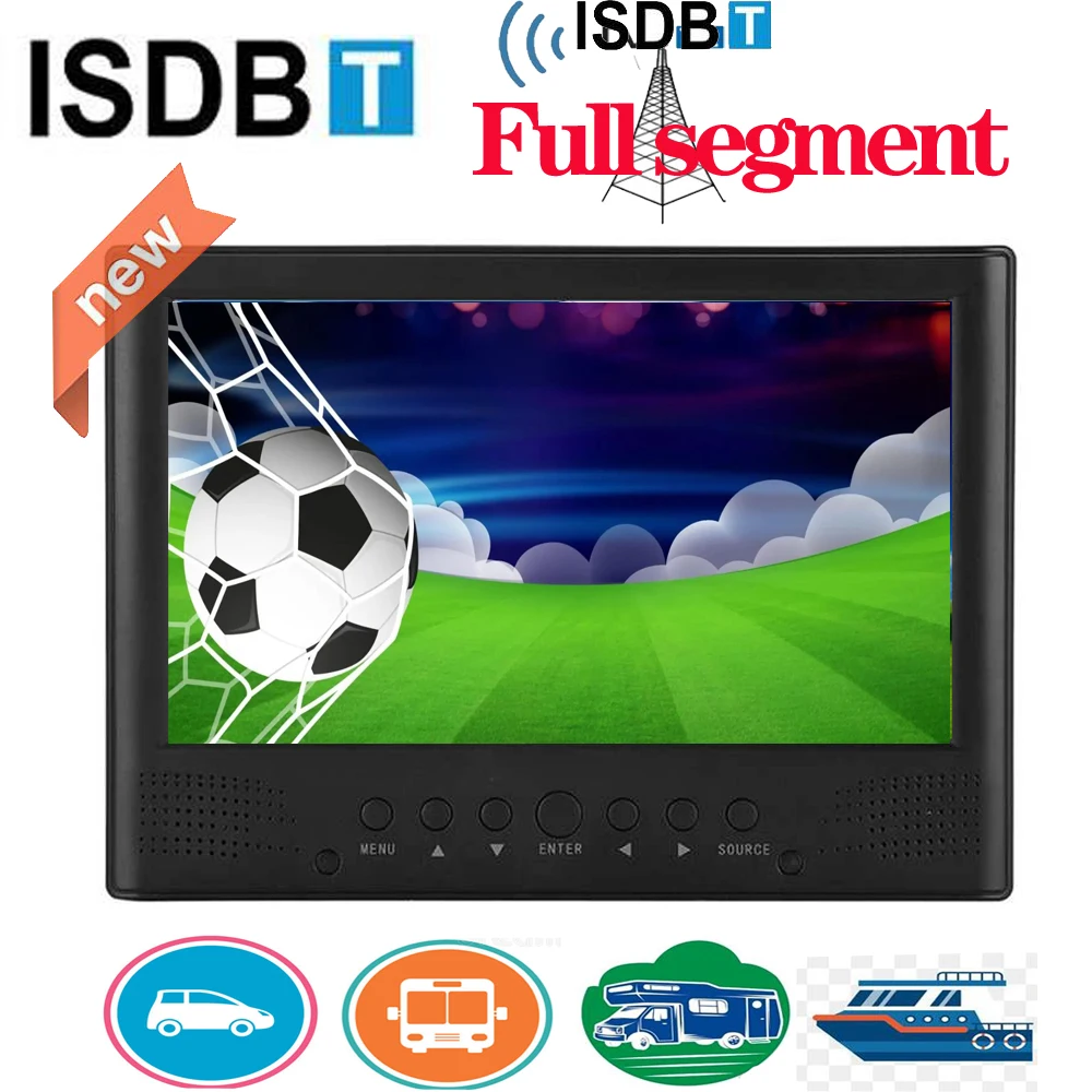 Leadstar D9 9 Inch Digital Mini Tv With ISDB-T 1024x600 Reslution Portable Tv H265/Hevc Dolby For Home Car Outdoor Brazil Peru