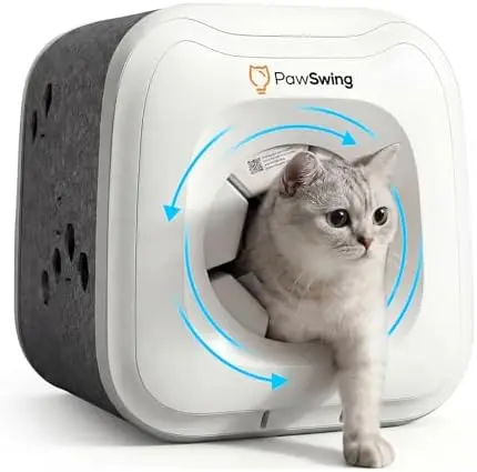 

Smart Cat Self Groomer – 360° Gentle Brush for Hairball & Shedding Control, Automatic Fur Collector, Skin-Friendly