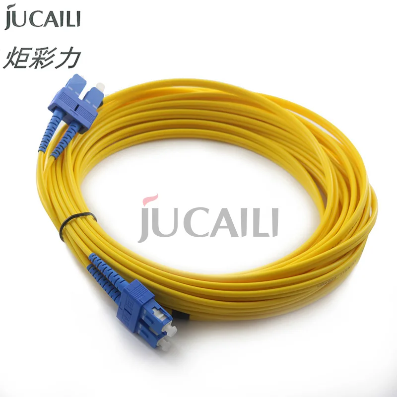 JCL SC Double Core Fiber Cable UPC Simplex 3.0mm PVC Cable for Large Format Printer for Hoson Board