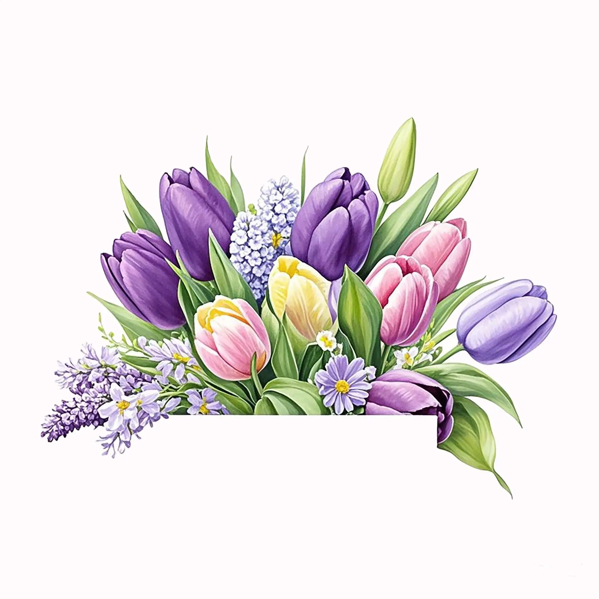 Tulip Switch Sticker, Hand-Painted Waterproof Decal for Bedroom Living Room Wall
