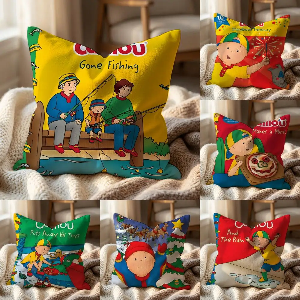 Capa de Almofada Caillou Multiuso para Casa e Carro - Reversível, Macia e Durável para Uso Diário