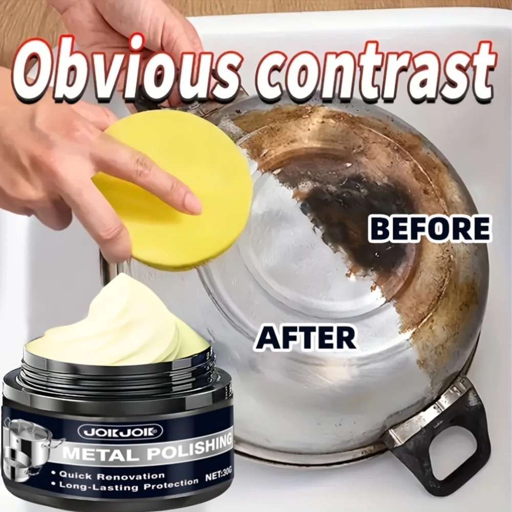 JOKJOK Metal Polishing Paste - Quick-Application Metal Renewal Wax with Long-Lasting Gloss, Restores Shine on Cars, Trucks, Moto