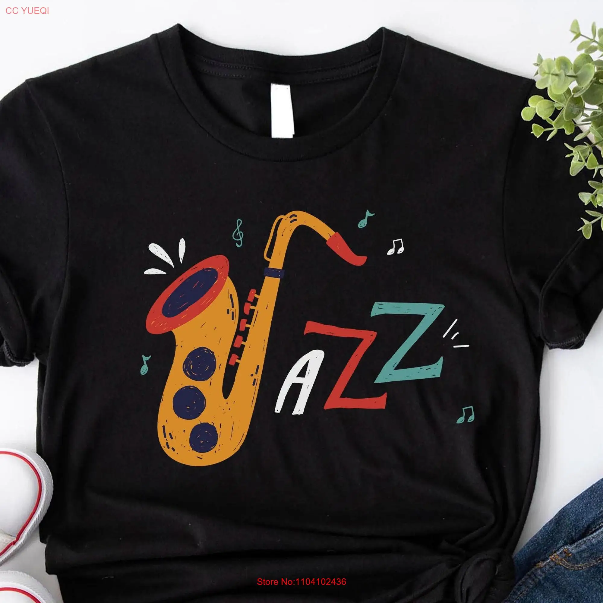 Jazz FesT T Shirt Music Sax Player Festival Lover Saxophone Musician long or short sleeves