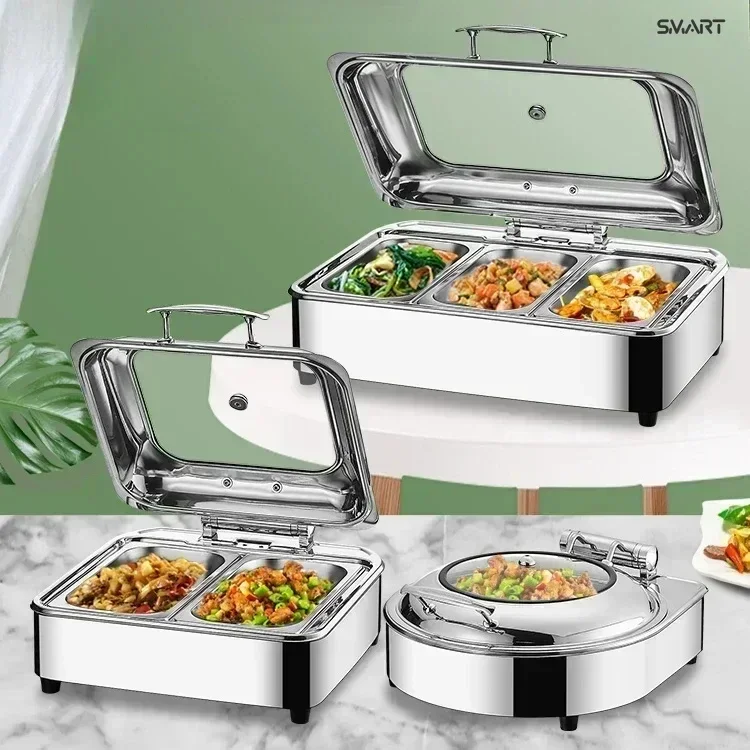 Thickened material Luxury Buffet Stove. Electric Heating.Thickened Stainless Steel Holding Stove.  For Hotel and Canteen