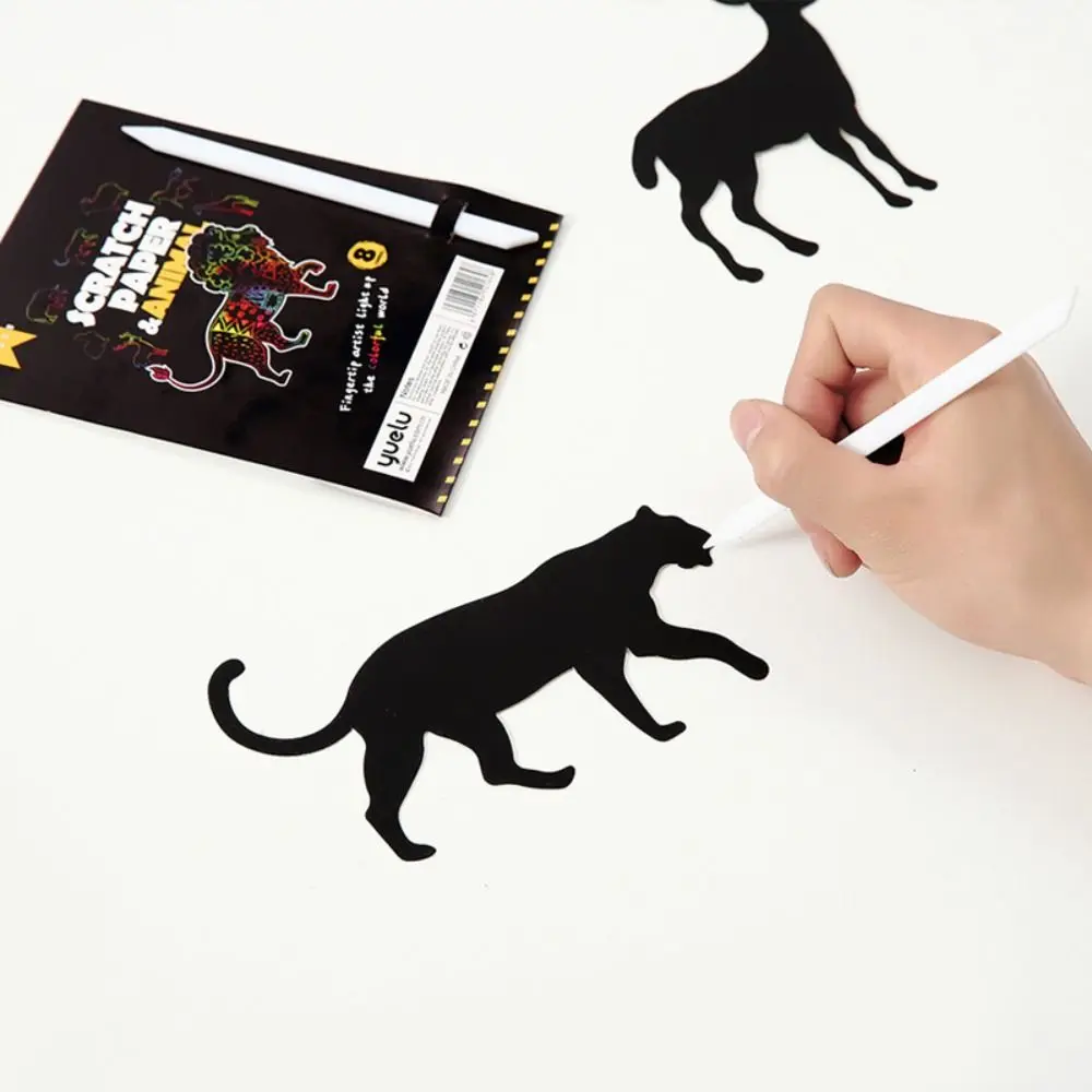 Arts Drawing Paper Party Activities Graffiti Drawing Cards Magic Scratch Cards Scratch Art Painting Paper DIY Bookmark Toys