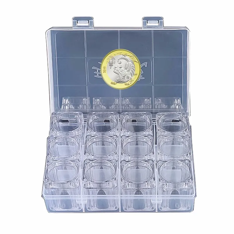 240Pcs 27mm Coin Capsules Clear Round Coin Protectors Transparent Acrylic Coin Case Reusable Protective Collection Supplies