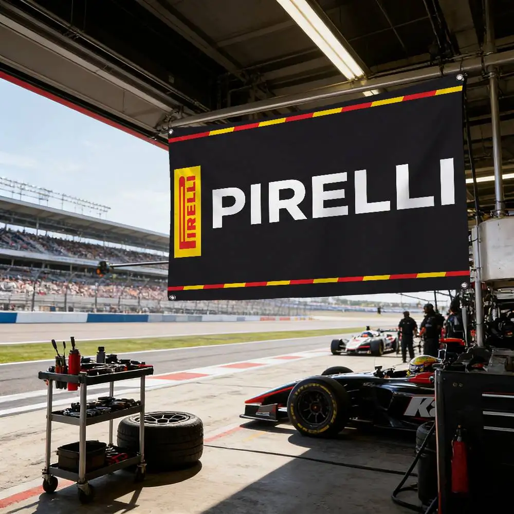 For PIRELLI Premium Flag 120g Polyester Eco Friendly Print Waterproof Wear Resistant Home Party Decor Banner