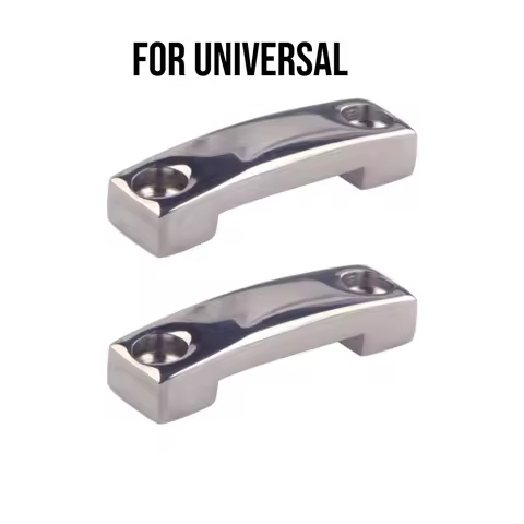 Fit for 2Pcs Silver 316 Stainless Steel Deck Fitting Fender Lock Tie Down Eye Strap Loop for Boat Marine Yacht