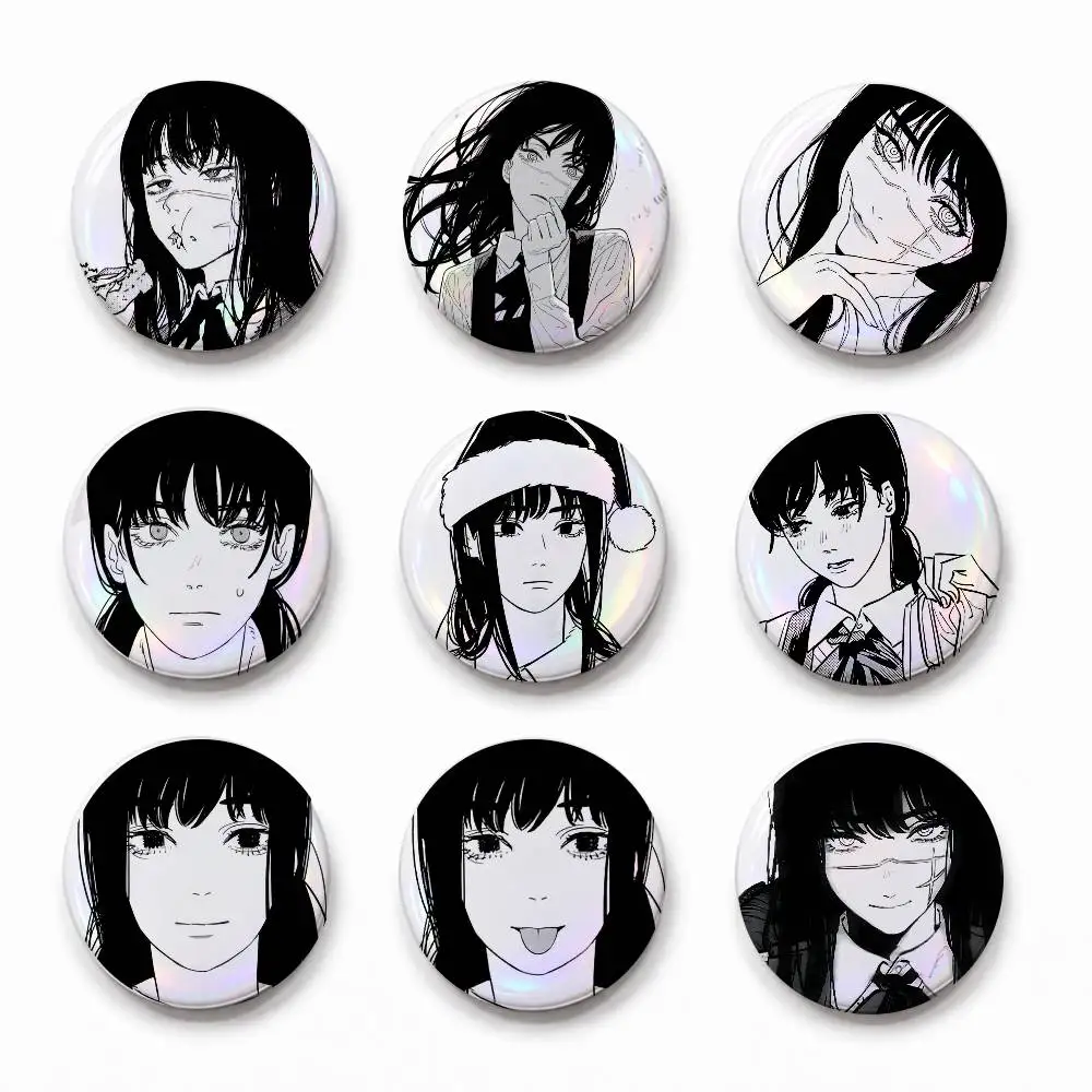 Asa-s Mita-ska-s Cute Cool Round Pin Badge Set For Anime Game Music Cartoon Fans Backpack Denim Jacket Hat Decoration
