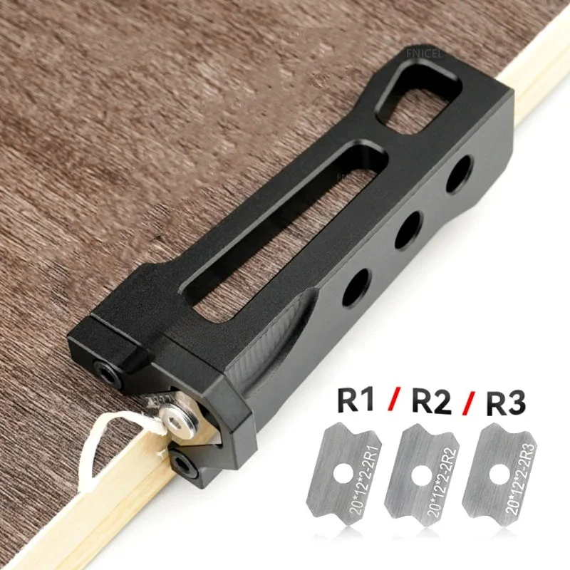 Woodworking Edge Banding Corner Arc Trimming Tool - Quick Edge Deburring Manual Fillet Scraper Chamfer Planer
