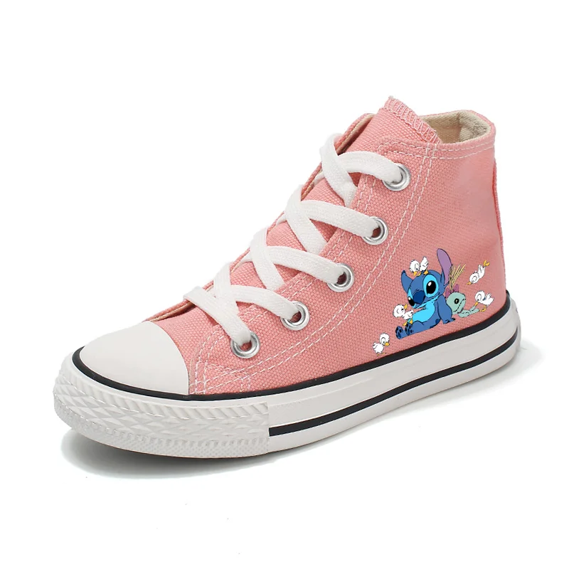 Girl Kids Boys Kids Canvas Shoes Casual sneakers  Cartoon Lilo Stitch Sport Shoes Children Fashion Print Shoes Boys Tennis  1053