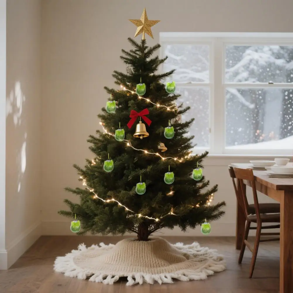 

Shatter-proof Christmas Ornaments Shatterproof Christmas Ball Ornaments with Fuzzy Hair Holiday Hanging for Xmas for Festive